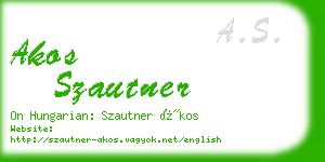 akos szautner business card